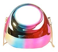 pumpumlia Bolso de noche para mujer, bolso cruzado con forma de luna, bolso de moda para boda, bolso de mano elegante para mujer, colorido, One Size