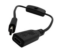 pumpumlia Cable USB 3.1 tipo C con interruptores integrados de 22 AWG, portátil a cable de carga de 30 cm para portátiles y dispositivos digitales, adaptador C