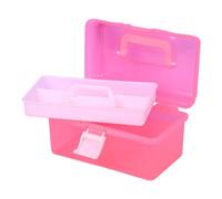 pumpumlia Caja de almacenamiento apilable con bandeja extraíble, práctica caja organizadora de juguetes, contenedor para coser y pescar aparejos