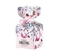 pumpumlia Caja de papel de 30 piezas de Feliz Navidad con dibujos animados de Papá Noel, dulces, galletas, dulces, frutas, embalaje para estuche con lazo para decoración de fiesta