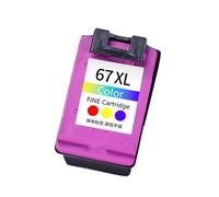 pumpumlia Cartucho 67XL de alta capacidad negro/color para modelos de impresora 2723 2721 2330 4122 para varios modelos de impresora de larga duración