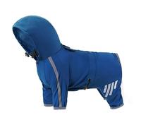 pumpumlia Chubasqueros con capucha para perros, chubasqueros reflectantes de 4 patas, ropa impermeable para perros, ropa impermeable agradable a la piel, suministros para mascotas