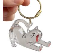pumpumlia Colgante de gato de dibujos animados para coleccionista de pelo de mascotas, contenedor de acrílico para guardar los recuerdos de mascotas, regalo de gatos, contenedor de recuerdos