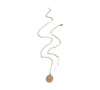 pumpumlia Collar con colgante de mariposa vibrante hecho a mano con goteo esmaltado, elegante joyería portátil para mujer, collar de capas de acero inoxidable de moda, talla única, como se describe