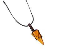 pumpumlia Collar con colgante hexagonal de malla cónica con piedras preciosas de ópalo natural, elegante joyería portátil para mujer, para fiestas, joyería con colgante de ópalo, talla única, como se