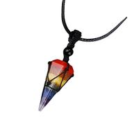 pumpumlia Collar con colgante hexagonal de malla cónica con piedras preciosas de ópalo natural, elegante joyería portátil para mujer, para fiestas, joyería con colgante de ópalo, talla única, como se