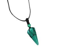 pumpumlia Collar con colgante hexagonal de malla cónica con piedras preciosas de ópalo natural, elegante joyería portátil para mujer, para fiestas, joyería con colgante de ópalo, talla única, como se