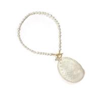 pumpumlia Collar de cadena con dije de concha, diseño costero único, joyería de moda, cadena de clavícula para uso diario y fiesta con colgante de concha, talla única, como se describe, como se