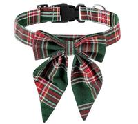 pumpumlia Collar de gato ajustable con temática de Navidad, collar de pajarita para perro, collar festivo para mascotas, suministros para festivales