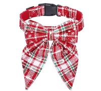 pumpumlia Collar de gato ajustable con temática de Navidad, collar de pajarita para perro, collar festivo para mascotas, suministros para festivales
