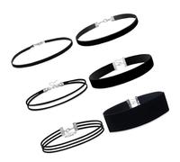 pumpumlia Collar de tela de doble capa fácil de usar, diseño transpirable para comodidad durante todo el día y joyería minimalista apilable de tela, talla única, como se describe, como se describe