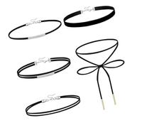 pumpumlia Collar de tela de doble capa fácil de usar, diseño transpirable para comodidad durante todo el día y joyería minimalista apilable de tela, talla única, como se describe, como se describe