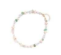 pumpumlia Collar hecho a mano ajustable de piedra natural para mujer, collar femenino ajustable mineral triturado, talla única, como se describe, como se describe