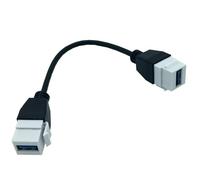 pumpumlia Compactly - Cable USB 3.0 USB 3.0 A hembra a macho para conexión de placa de pared, adaptador USB a USB de 7.87 pulgadas