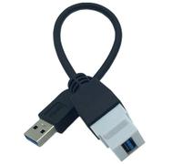 pumpumlia Compactly - Cable USB 3.0 USB 3.0 A hembra a macho para conexión de placa de pared, adaptador USB a USB de 7.87 pulgadas
