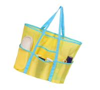 pumpumlia Elegante bolsa esencial de playa con compartimentos multifuncionales para viajeros, nadadores, entusiastas del aire libre, organizador de artículos de tocador de moda, Amarillo, One Size