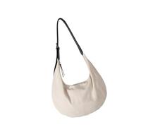pumpumlia Elegante bolso cruzado de gran tamaño con correa ajustable para uso casual y diario, bolsas de hombro de lino de algodón suave para mujer, Black, One Size