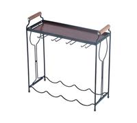pumpumlia Estante de metal resistente para botellas de vino y vidrio, solución compacta de almacenamiento para espacios pequeños, fácil montaje, decoración moderna para el hogar, organizadores de