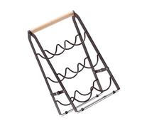 pumpumlia Estante de vino plegable elegante organizador de almacenamiento de vino portátil de 3 niveles para cocina o comedor