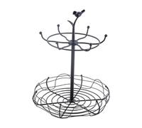 pumpumlia Estante giratorio para tazas con marco de metal que ahorra espacio, soporte para tazas de café con rotación de 360 grados, estante para tazas que ahorra espacio