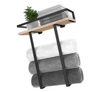 pumpumlia Estante multiusos de acero al carbono para almacenamiento de baño, estantes de montaje en pared, accesorio para toallas y artículos de tocador