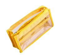 pumpumlia Estuche transparente para lápices, estuche de 6 capas, estuche transparente para bolígrafos estéticos, suministros de vuelta a la escuela, Amarillo, Mass Beauty