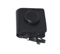 pumpumlia Funda de almacenamiento multifuncional para cámara con absorción de golpes, textura de piel, adecuada para amplias series, bolsas de superficies fáciles de limpiar, Black