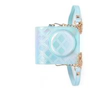 pumpumlia Funda de piel sintética para cámara Mini12 Instants con correas ajustables para el hombro y bolsillo, Blue