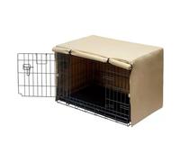 pumpumlia Funda impermeable para jaula de perro, cubierta de alambre para mascotas con cierre abierto, cubierta de tela OxfordCloth para perros y viajes, a prueba de polvo