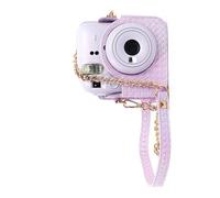 pumpumlia Funda suave de piel sintética con correas de hombro para cámara Mini12 Instants, a