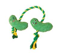 pumpumlia Juguete de peluche con forma de fruta, cuerda de algodón para dentición del perro, con chirriador integrado, juego interactivo de actividad, juguete chirriante para perros