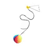 pumpumlia Juguete interactivo para colgar gatos, brillante, colorido, bola oscilante, cuerda elástica para mascotas, ejercicio montado en la puerta, interactivo