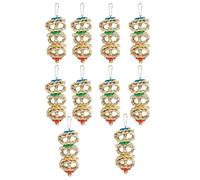 pumpumlia Juguete para pájaros, racimo para masticar dientes, cuentas de cáscara de maíz, jaula colgante para mascotas, moler dientes, juguete para masticar pájaros