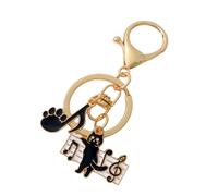 pumpumlia Llavero de piano de gatos, llavero de música, cadena creativa para coche, llaveros para colgar en bolsa, dije para mujer, llavero para decoración de coche, b, One Size