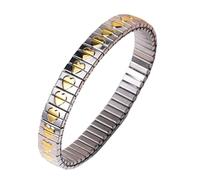 pumpumlia Lujosa cadena de muñeca de acero inoxidable, elegante, elástica, ajustable, adorno de acero inoxidable, joyería unisex, talla única, como se describe