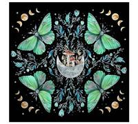 pumpumlia Mantel metafísico de tarots de astrología, tapete de juego de mesa, péndulo, adivinaciones, tablero de cartas de adivinaciones, mantel de tarot para leer