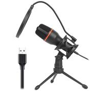 pumpumlia Micrófono condensador USB para juegos con iluminación LED integrada para mejorar los juegos y
