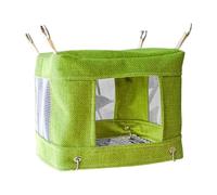 pumpumlia Nido transpirable para pájaros, soporte para pájaros, loros, hamaca transpirable, juguete transpirable, hamaca para casa de pájaros