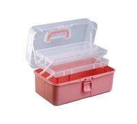 pumpumlia Organizador de almacenamiento de tres capas, caja de gran capacidad, práctica herramienta con asa para pinturas y medicamentos, organizadores multifuncionales, estuche práctico de tres capas