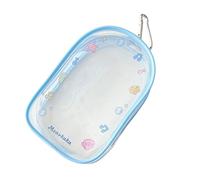 pumpumlia Organizador de llaveros de dibujos animados suave y lavable, soporte para mochilas, bolsas, almacenamiento de artículos, colorido dije Itabag, Notas azules, One Size