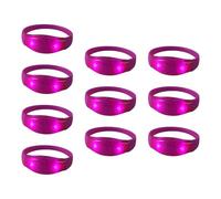 pumpumlia Paquete de 10 pulseras de silicona activadas por voz con luz intermitente, accesorio de pulsera multicolor