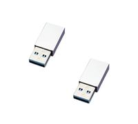 pumpumlia Paquete de 2 convertidores USB C hembra a macho, sincronización de datos de 5 Gbps y carga rápida para teléfono, laptop, carga A a convertidores
