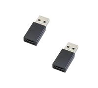 pumpumlia Paquete de 2 convertidores USB C hembra a macho, sincronización de datos de 5 Gbps y carga rápida para teléfono, laptop, carga A a convertidores