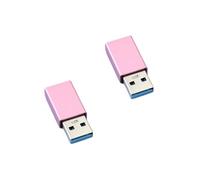 pumpumlia Paquete de 2 convertidores USB C hembra a macho, sincronización de datos de 5 Gbps y carga rápida para teléfono, laptop, carga A a convertidores