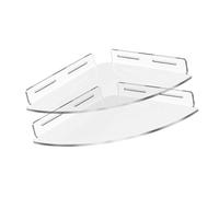 pumpumlia Paquete de 2 estantes de ducha sin taladro, organizadores de baño de acrílico transparente resistentes para azulejos, estantes de almacenamiento de baño impermeables