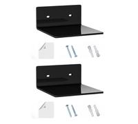 pumpumlia Paquete de 2 modernos estantes de pared acrílicos para decoración de sala de estar, ahorro de espacio, organizadores de plantas, estantes acrílicos elegantes para decoración del hogar