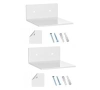 pumpumlia Paquete de 2 modernos estantes de pared acrílicos para decoración de sala de estar, ahorro de espacio, organizadores de plantas, estantes acrílicos elegantes para decoración del hogar