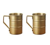 pumpumlia Paquete de 2 tazas de viaje inoxidables de 479.1 g, tazas de café reciclables para exteriores con acabado mate, juego de tazas de café tradicionales para acampar