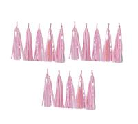 pumpumlia Paquete de 3 15 borlas de papel personalizables, suministros de fiesta para cumpleaños, bodas, decoraciones temáticas, proyectos de manualidades, guirnaldas de borlas de papel