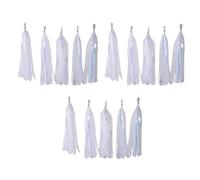 pumpumlia Paquete de 3 15 borlas de papel personalizables, suministros de fiesta para cumpleaños, bodas, decoraciones temáticas, proyectos de manualidades, guirnaldas de borlas de papel